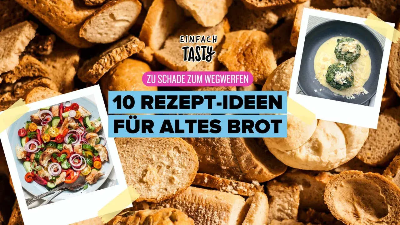 10 Rezept-Ideen für altes Brot: So kannst du es verwerten und leckere Gerichte zaubern. Mit Salat und Klößen als Inspiration.
